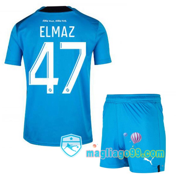 Maglia Marsiglia OM (ELMAZ 47) Bambino Terza Blu 2022/2023