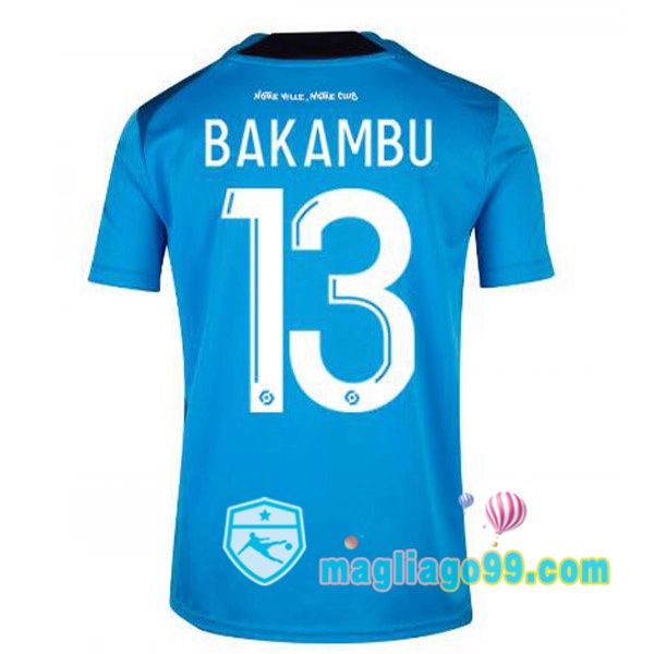 Magliago - Passione Maglie Thai Affidabili Basso Costo Online Shop | Maglia Marsiglia OM (BAKAMBU 13) Terza Blu 2022/2023