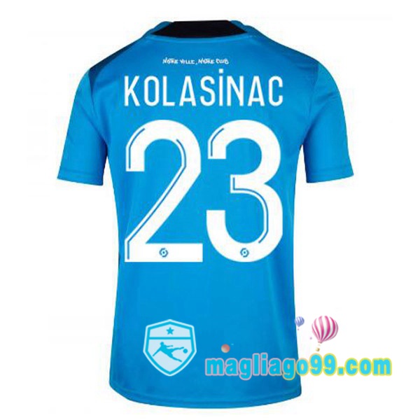 Magliago - Passione Maglie Thai Affidabili Basso Costo Online Shop | Maglia Marsiglia OM (KOLASINAC 23) Terza Blu 2022/2023