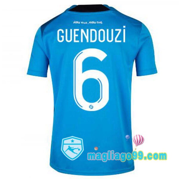Magliago - Passione Maglie Thai Affidabili Basso Costo Online Shop | Maglia Marsiglia OM (GUENDOUZI 6) Terza Blu 2022/2023