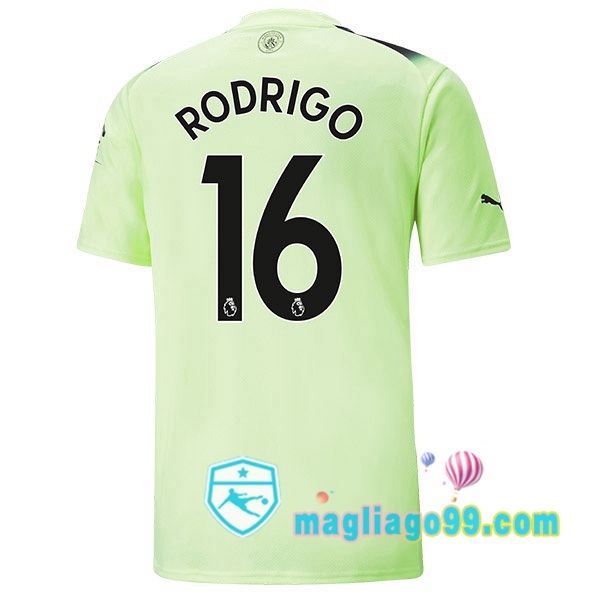 Magliago - Passione Maglie Thai Affidabili Basso Costo Online Shop | Maglia Manchester City (Rodrigo 16) Terza Verde Nero 2022/2023