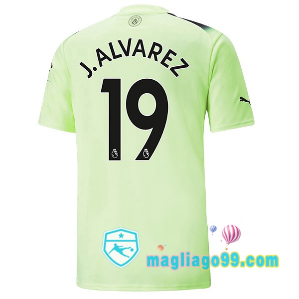 Magliago - Passione Maglie Thai Affidabili Basso Costo Online Shop | Maglia Manchester City (Julián Álvarez 19) Terza Verde Nero 2022/2023
