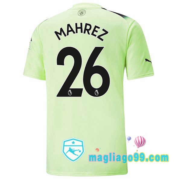 Magliago - Passione Maglie Thai Affidabili Basso Costo Online Shop | Maglia Manchester City (Riyad Mahrez 26) Terza Verde Nero 2022/2023