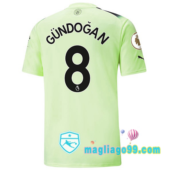Magliago - Passione Maglie Thai Affidabili Basso Costo Online Shop | Maglia Manchester City (Ilkay Gündogan 8) Terza Verde Nero 2022/2023