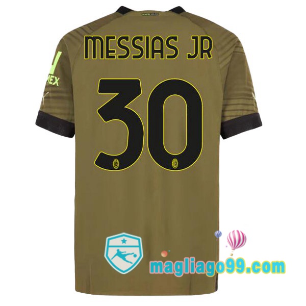 Magliago - Passione Maglie Thai Affidabili Basso Costo Online Shop | Maglia AC Milan (MESSIAS JR 30) Terza Marrone 2022/2023