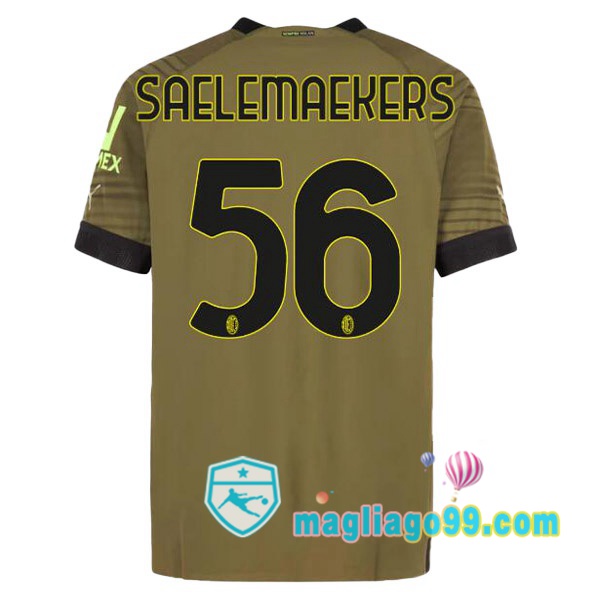 Magliago - Passione Maglie Thai Affidabili Basso Costo Online Shop | Maglia AC Milan (SAELEMAEKERS 56) Terza Marrone 2022/2023