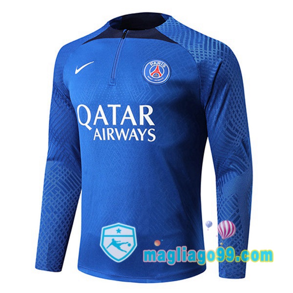 Magliago - Passione Maglie Thai Affidabili Basso Costo Online Shop | Felpa Calcio Paris PSG Blu 2022/2023