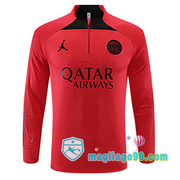 Magliago - Passione Maglie Thai Affidabili Basso Costo Online Shop | Felpa Calcio Paris PSG Rosso 2022/2023