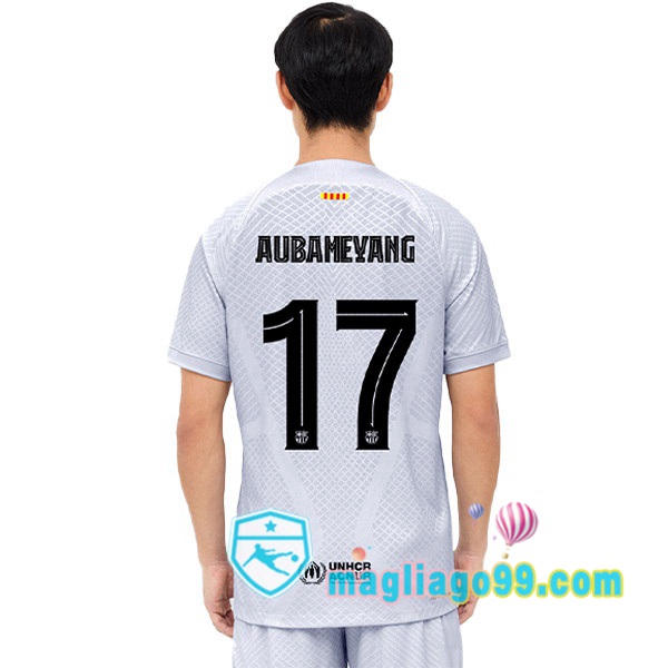 Magliago - Passione Maglie Thai Affidabili Basso Costo Online Shop | Maglia FC Barcellona (AUBAMEYANG 17) Terza Grigio 2022/2023