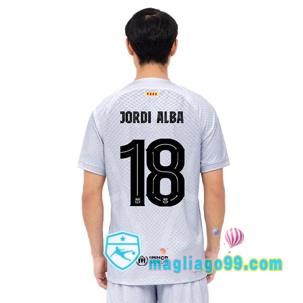 Magliago - Passione Maglie Thai Affidabili Basso Costo Online Shop | Maglia FC Barcellona (JORDI ALBA 18) Terza Grigio 2022/2023