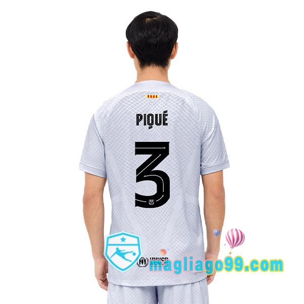Magliago - Passione Maglie Thai Affidabili Basso Costo Online Shop | Maglia FC Barcellona (PIQUÉ 3 ) Terza Grigio 2022/2023