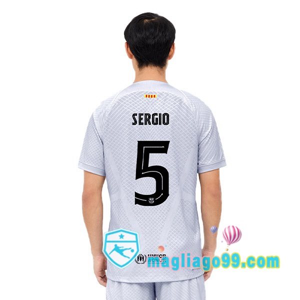 Magliago - Passione Maglie Thai Affidabili Basso Costo Online Shop | Maglia FC Barcellona (SERGIO 5) Terza Grigio 2022/2023