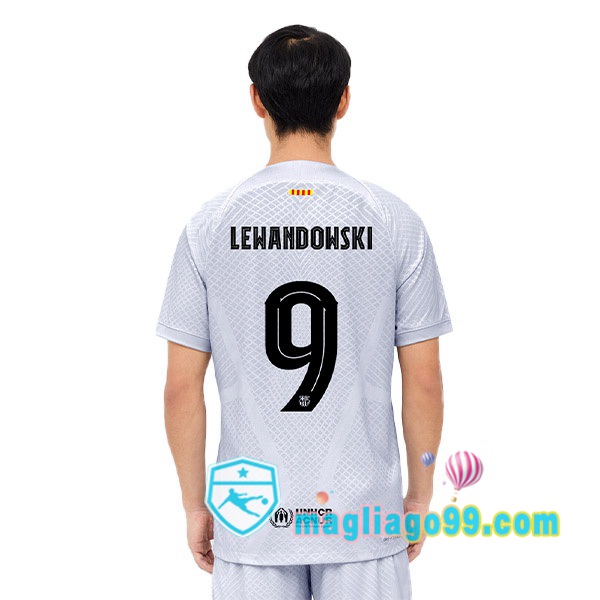 Magliago - Passione Maglie Thai Affidabili Basso Costo Online Shop | Maglia FC Barcellona (LEWANDOWSKI 9) Terza Grigio 2022/2023