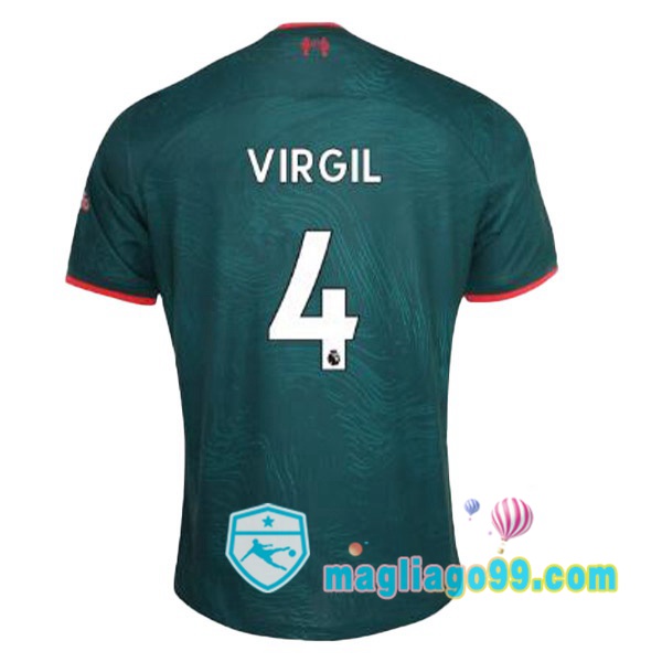 Magliago - Passione Maglie Thai Affidabili Basso Costo Online Shop | Maglia FC Liverpool (VIRGIL 4) Terza Verde 2022/2023