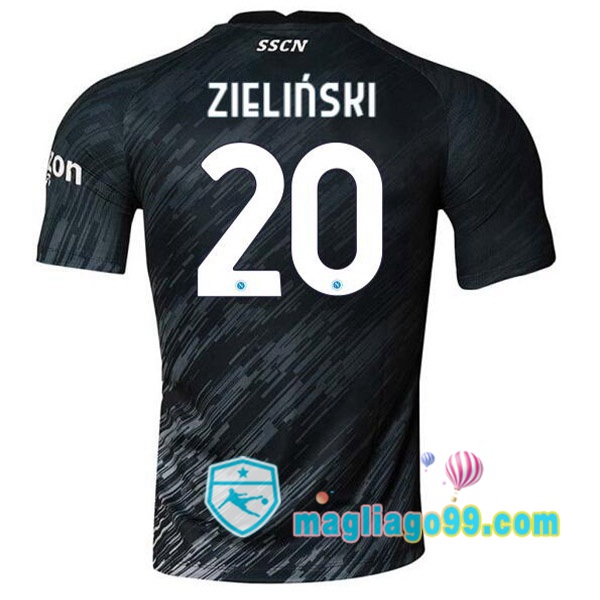 Magliago - Passione Maglie Thai Affidabili Basso Costo Online Shop | Maglia SSC Napoli (Zieliński 20) Terza Nero 2022/2023