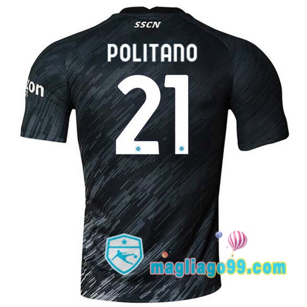 Magliago - Passione Maglie Thai Affidabili Basso Costo Online Shop | Maglia SSC Napoli (Politano 21) Terza Nero 2022/2023