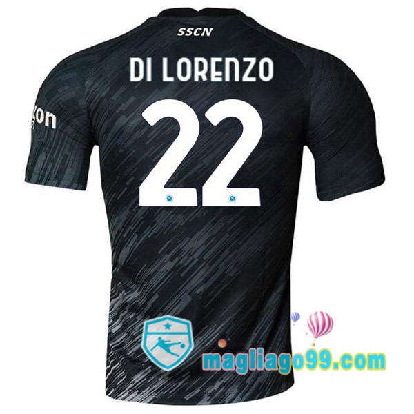 Magliago - Passione Maglie Thai Affidabili Basso Costo Online Shop | Maglia SSC Napoli (Di Lorenzo 22) Terza Nero 2022/2023