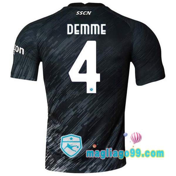 Magliago - Passione Maglie Thai Affidabili Basso Costo Online Shop | Maglia SSC Napoli (Demme 4) Terza Nero 2022/2023