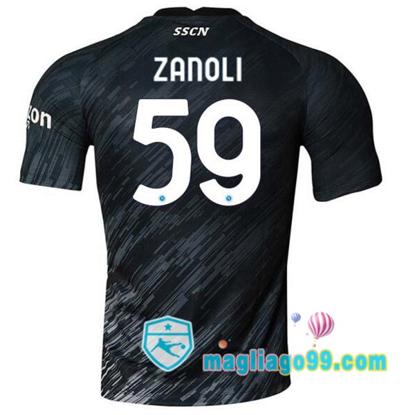 Magliago - Passione Maglie Thai Affidabili Basso Costo Online Shop | Maglia SSC Napoli (Zanoli 59) Terza Nero 2022/2023