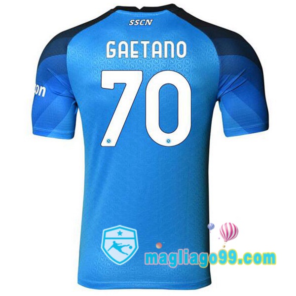 Magliago - Passione Maglie Thai Affidabili Basso Costo Online Shop | Maglia SSC Napoli (Gaetano 70) Prima Blu 2022/2023