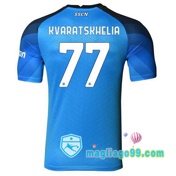 Magliago - Passione Maglie Thai Affidabili Basso Costo Online Shop | Maglia SSC Napoli (Kvaratskhelia 77) Prima Blu 2022/2023