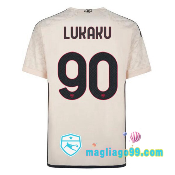Magliago - Passione Maglie Thai Affidabili Basso Costo Online Shop | Maglia AS Roma (LUKAKU 90) Seconda Giallo 2023/2024