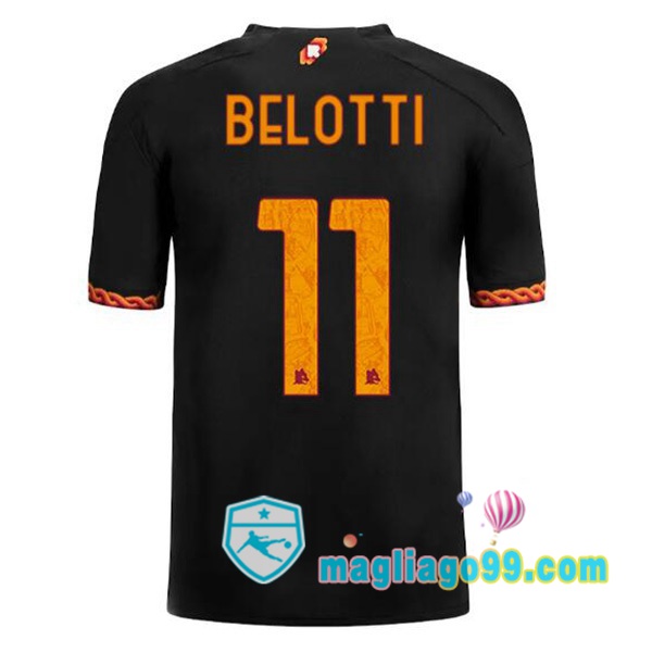 Magliago - Passione Maglie Thai Affidabili Basso Costo Online Shop | Maglia AS Roma (BELOTTI 11) Terza Nero 2023/2024