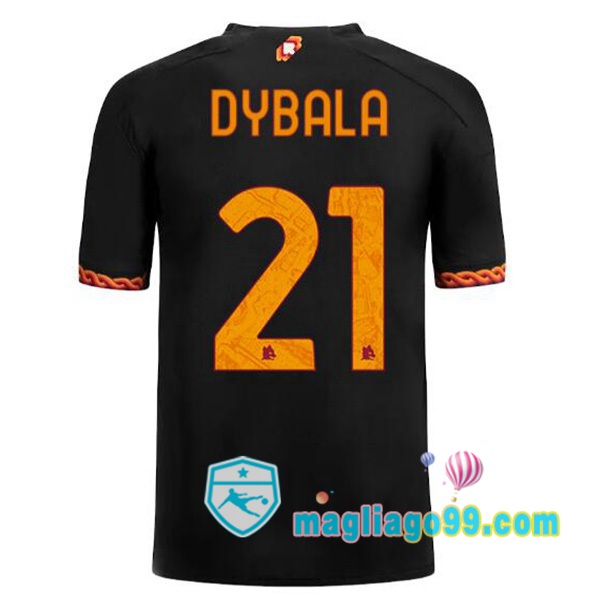 Magliago - Passione Maglie Thai Affidabili Basso Costo Online Shop | Maglia AS Roma (DYBALA 21) Terza Nero 2023/2024