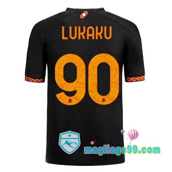 Magliago - Passione Maglie Thai Affidabili Basso Costo Online Shop | Maglia AS Roma (LUKAKU 90) Terza Nero 2023/2024
