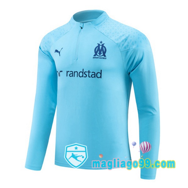 Magliago - Passione Maglie Thai Affidabili Basso Costo Online Shop | Felpa Calcio Marsiglia OM Blu 2023/2024