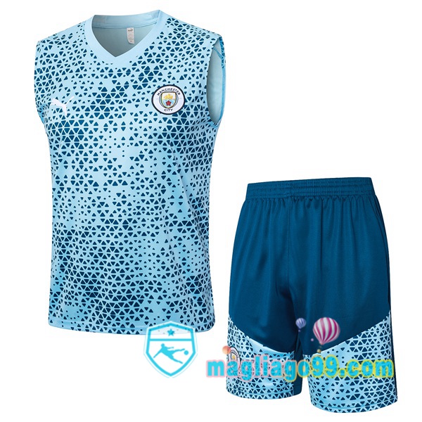 Magliago - Passione Maglie Thai Affidabili Basso Costo Online Shop | Gilet Calcio Manchester City + Shorts Blu 2023/2024