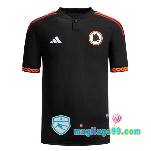 Magliago - Passione Maglie Thai Affidabili Basso Costo Online Shop | Maglia AS Roma Terza Nero 2023/2024