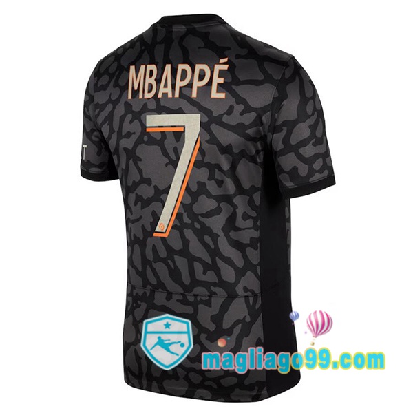Magliago - Passione Maglie Thai Affidabili Basso Costo Online Shop | Maglia Paris PSG (Mbappé 7) Terza Nero 2023/2024