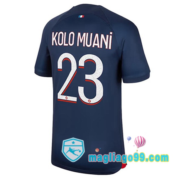 Magliago - Passione Maglie Thai Affidabili Basso Costo Online Shop | Maglia Paris PSG (Kolo Muani 23) Prima Blu Royal 2023/2024