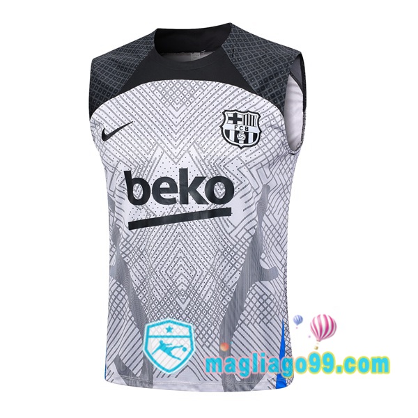 Magliago - Passione Maglie Thai Affidabili Basso Costo Online Shop | Gilet Calcio FC Barcellona Grigio 2023/2024