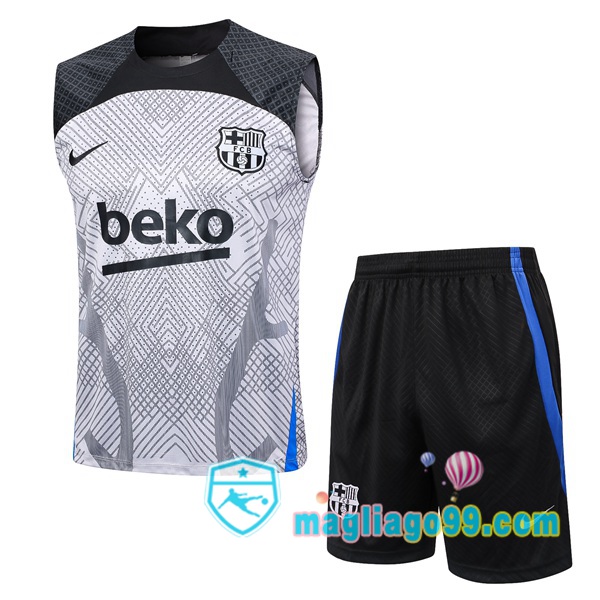Magliago - Passione Maglie Thai Affidabili Basso Costo Online Shop | Gilet Calcio FC Barcellona + Shorts Grigio 2023/2024