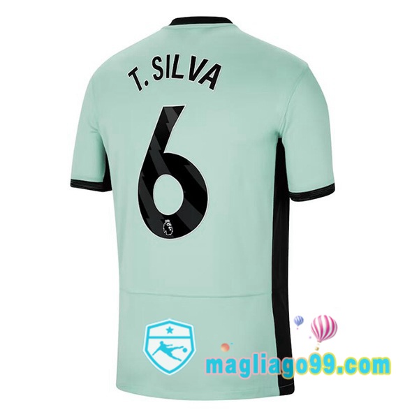 Magliago - Passione Maglie Thai Affidabili Basso Costo Online Shop | Maglia FC Chelsea (T. Silva 6) Terza Verde 2023/2024