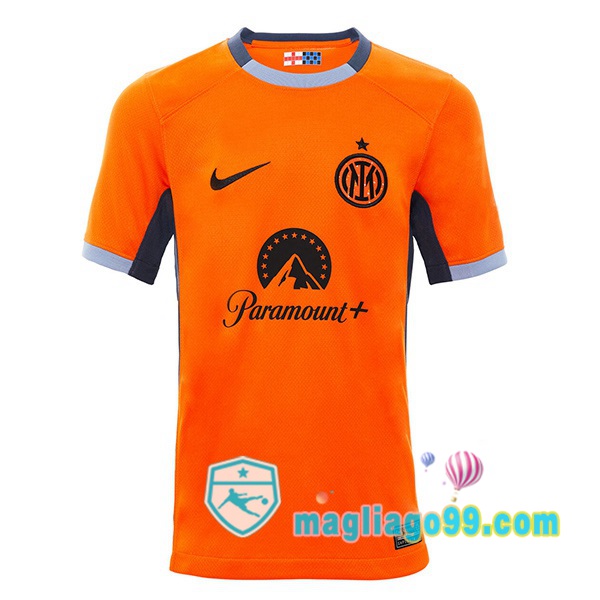 Magliago - Passione Maglie Thai Affidabili Basso Costo Online Shop | Maglia Inter Milan Terza Arancione 2023/2024