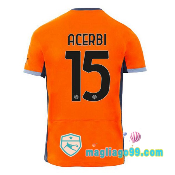 Magliago - Passione Maglie Thai Affidabili Basso Costo Online Shop | Maglia Inter Milan (ACERBI 15) Terza Arancione 2023/2024