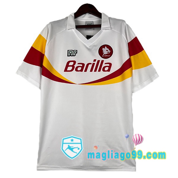 Magliago - Passione Maglie Thai Affidabili Basso Costo Online Shop | Maglia Storica AS Roma Retro Seconda Bianco 1990-1991