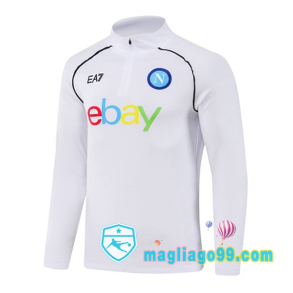 Magliago - Passione Maglie Thai Affidabili Basso Costo Online Shop | Felpa Calcio SSC Napoli Bianco 2023/2024