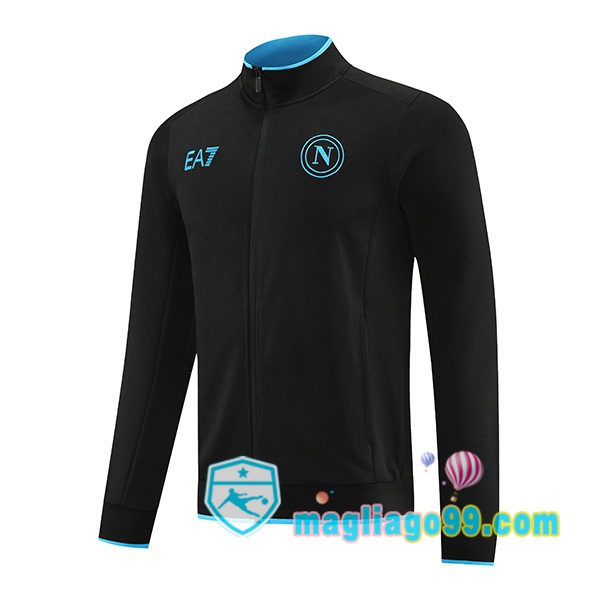 Magliago - Passione Maglie Thai Affidabili Basso Costo Online Shop | Giacca Calcio SSC Napoli Nero 2023/2024