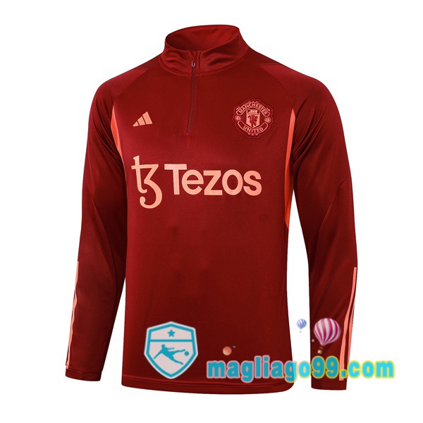 Magliago - Passione Maglie Thai Affidabili Basso Costo Online Shop | Felpa Calcio Manchester United Rosso 2023/2024