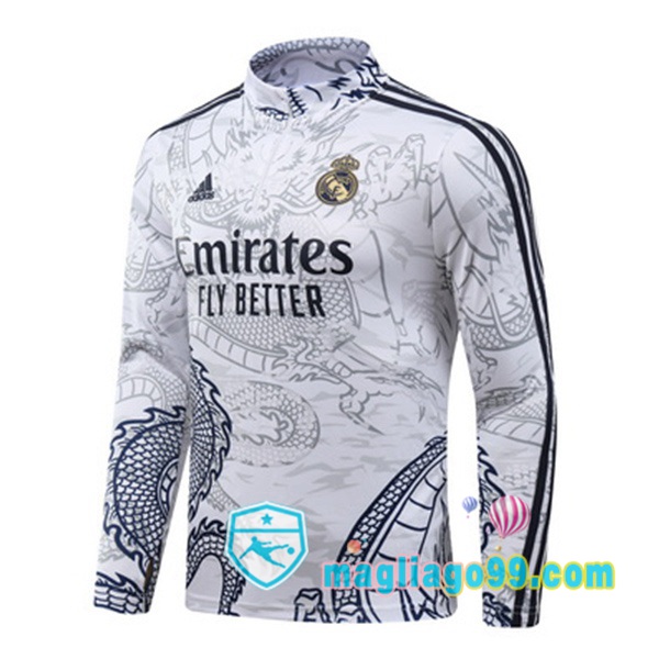 Magliago - Passione Maglie Thai Affidabili Basso Costo Online Shop | Felpa Calcio Real Madrid Bianco 2023/2024