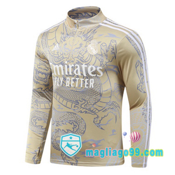 Magliago - Passione Maglie Thai Affidabili Basso Costo Online Shop | Felpa Calcio Real Madrid Giallo 2023/2024