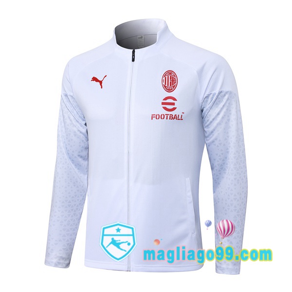 Magliago - Passione Maglie Thai Affidabili Basso Costo Online Shop | Giacca Calcio AC Milan Bianco 2023/2024