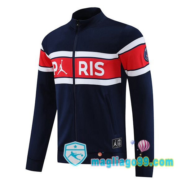 Magliago - Passione Maglie Thai Affidabili Basso Costo Online Shop | Giacca Calcio JORDAN Paris PSG Blu Royal Rosso 2023/2024