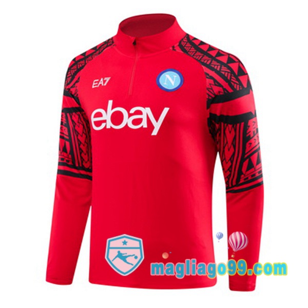 Magliago - Passione Maglie Thai Affidabili Basso Costo Online Shop | Felpa Calcio SSC Napoli Rosso 2023/2024