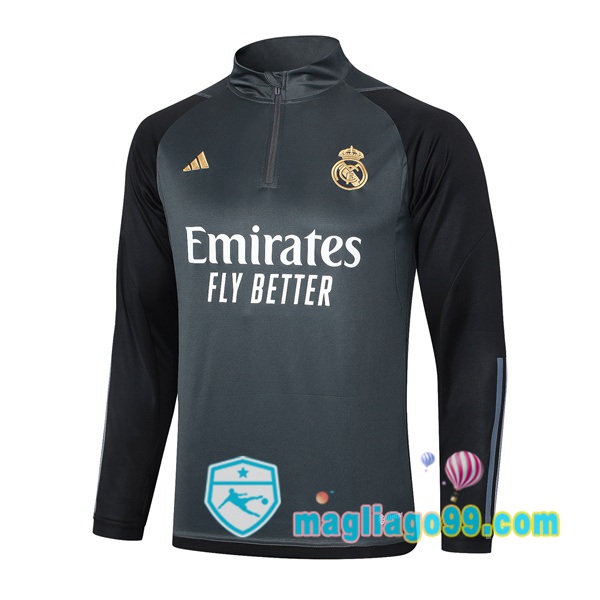 Magliago - Passione Maglie Thai Affidabili Basso Costo Online Shop | Felpa Calcio Real Madrid Grigio 2023/2024