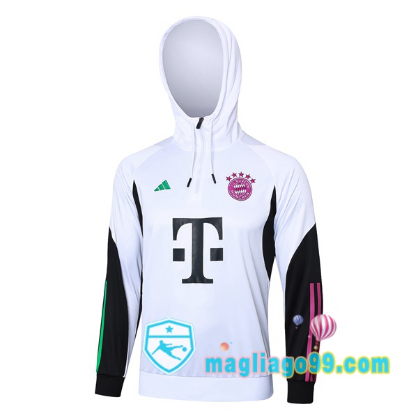 Magliago - Passione Maglie Thai Affidabili Basso Costo Online Shop | Felpa con cappuccio Bayern Monaco Bianco 2023/2024